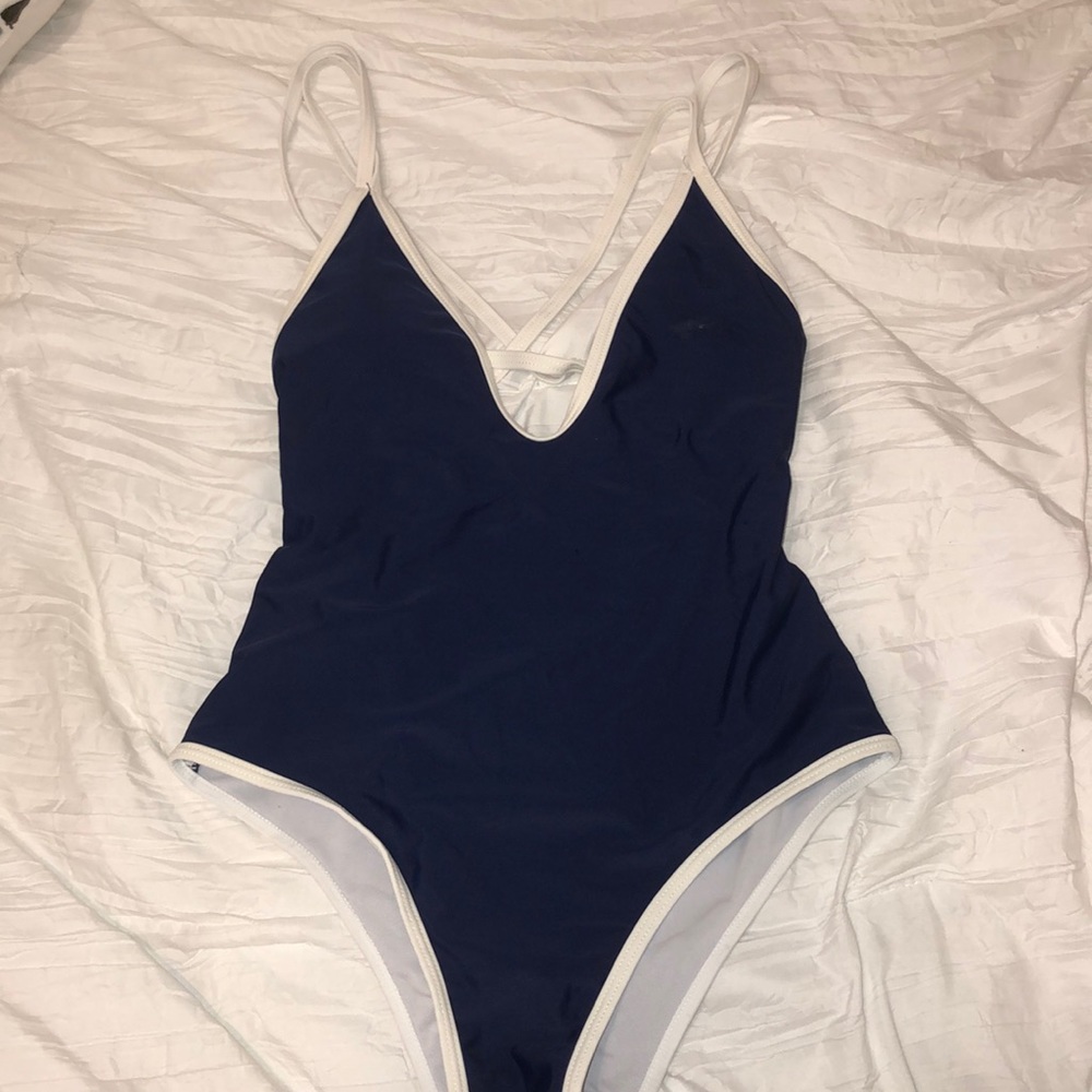 Blue One Piece Bathing Suit